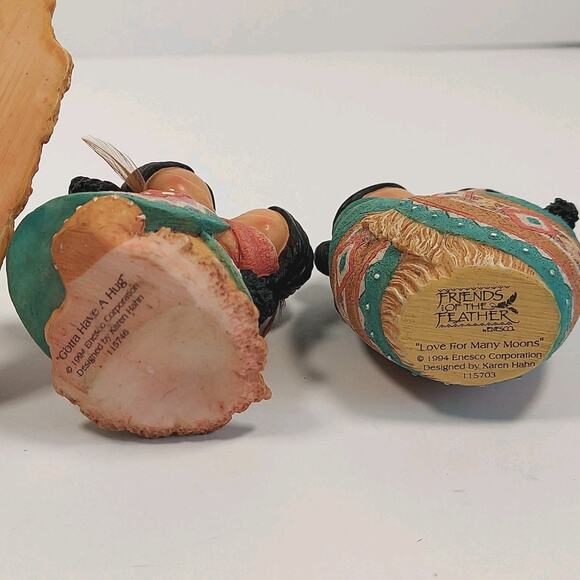 Vtg Friends Of The Feather Figurines Enesco Lot Beauty Hug Love For Many Moons - Picture 13 of 16